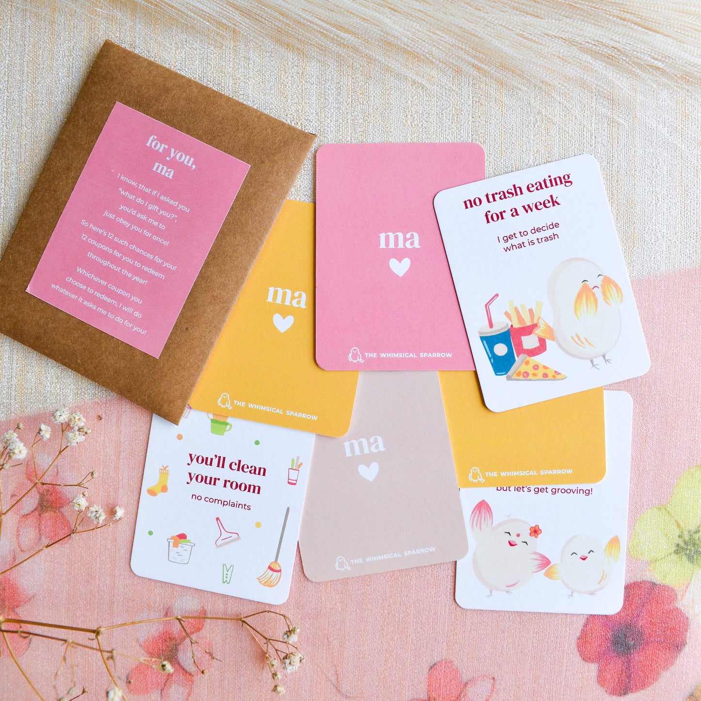 Cute funny coupons for mom's gift on mother's day