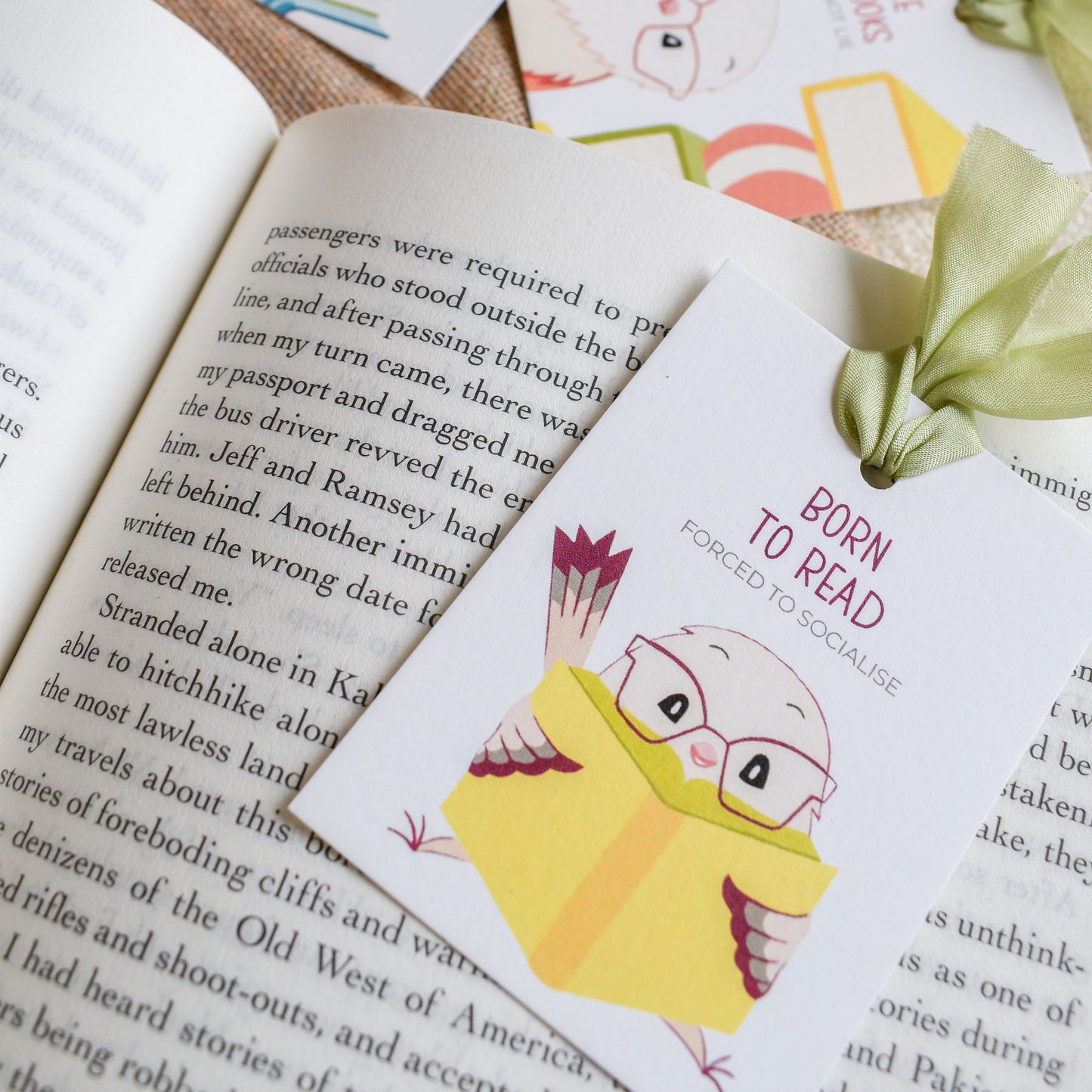 Born to read funny bookmark with for bookworm