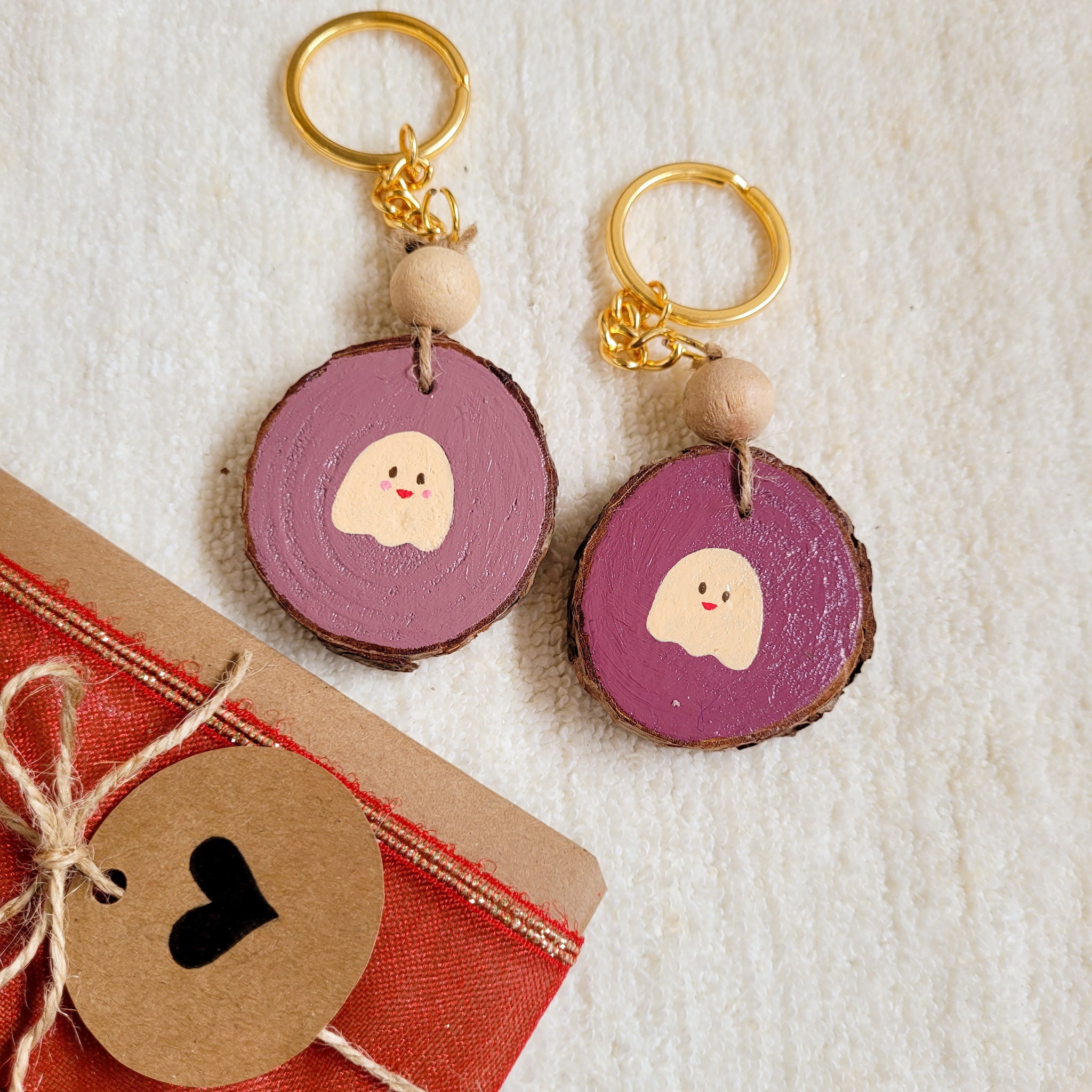 Cute personalized valentines twinning keychains