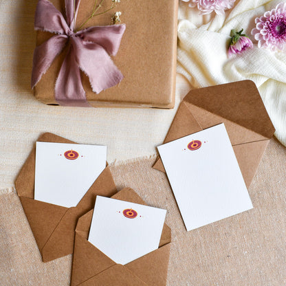 Plain back of diya note cards  for writing messages